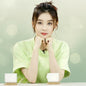 Front view of the avocado green matcha green cotton women's t-shirt