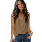 Indoor studio portrait of a woman wearing the breezy summer tank
