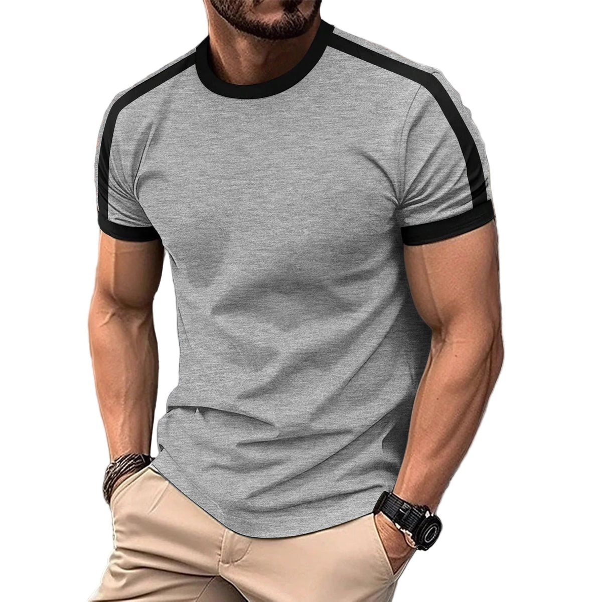 Close-up of the ventilation holes and mesh texture on the athletic tee