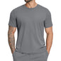 Close-up of the breathable nylon fabric texture on the workout tee