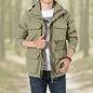 Front view of the men's outdoor mountaineering sportswear chemical fiber blended jacket