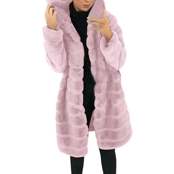 Flat lay styling of the women's winter white long outerwear coat